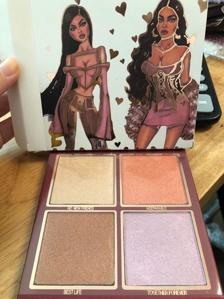 

NEW HOT! Горячий Bronzers Highlighters влажный набор палитра 4 цвета выделить paletteBy epacket