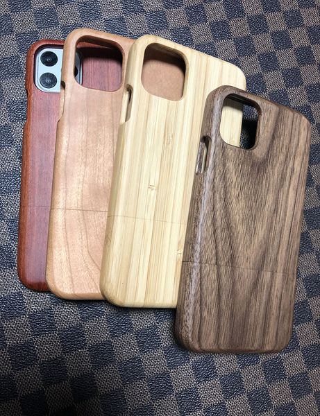 Per Iphone 11/11pro/11 pro max Custodie in legno intero Due parti Protezione per cellulare di alta qualità Cover in legno per iPhone X XR 7 8 Plus