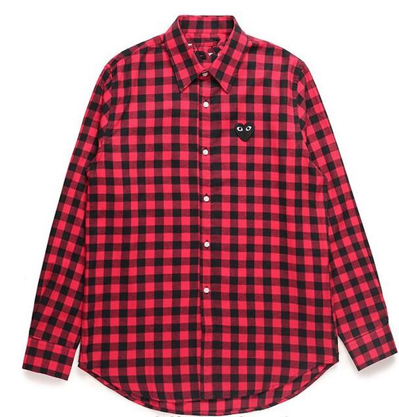

Мужчины Wome двойное сердце DES играть GARCONS CDG вышитые один красный золотое сердце с д