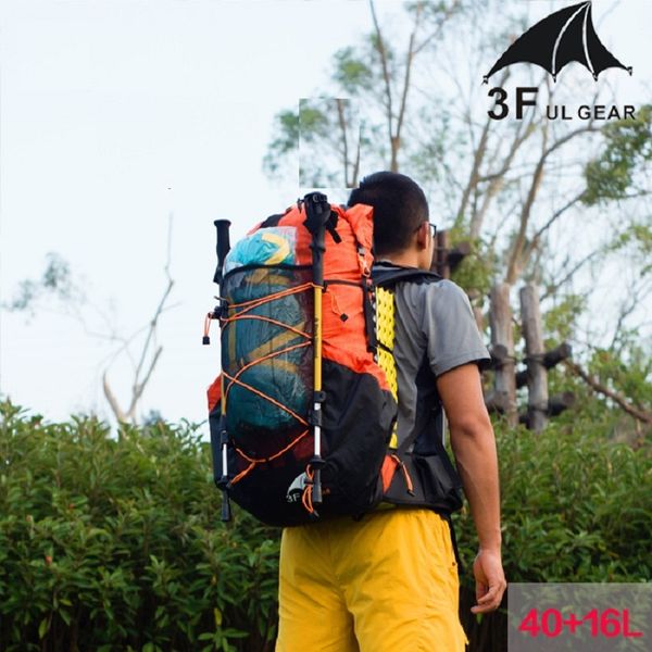 

3f ul gear water-resistant hiking backpack lightweight camping pack travel outdoor backpacking trekking rucksacks 40+16l