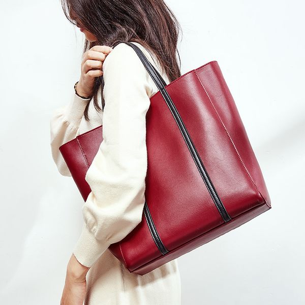 

genuine leather bucket bag large capacity women's bags new fashion stylish crossbody shoulder bag gn-sb-zmxkom