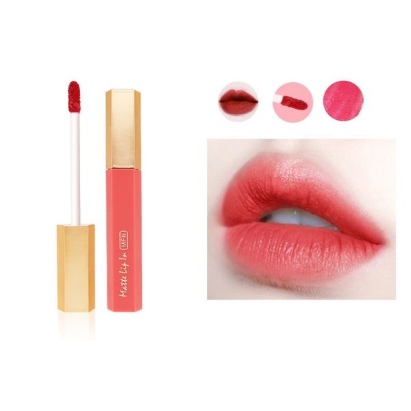

red velvet matte lip glaze set non-stick cup lip glaze lips beauty cosmetic non blooming non stick cup