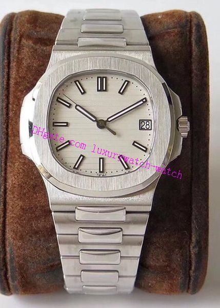 

new mens automatic cal.324 sc date white black dial men eta 5711/1a-011 platinum watches ppf 40mm factory men's super-luminova, Slivery;brown