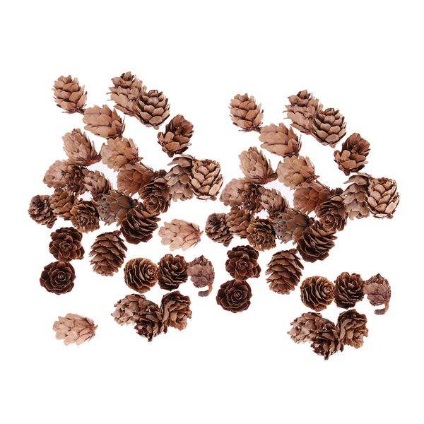 

60x real natural small pine cones in bulk for decoration christmas ornament