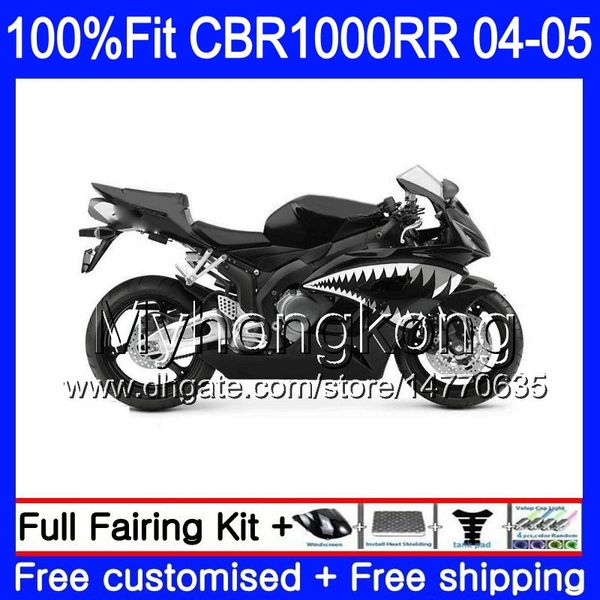 Тело для инъекций + бак для Honda CBR 1000RR CBR1000 RR 04-05 275HM.0 CBR1000RR 04 05 CBR 1000 RR 2004 2005 OEM Обтекивает комплект Глянцевая акула Рыба