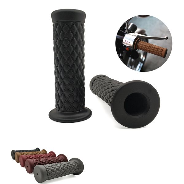 

universal 7/8'' vintage rubber motorcycle grip parts for cafe racer moto handlebar for xt1200z super tenere fz600 fzr400