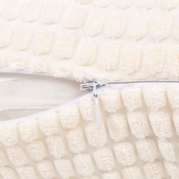 

cushion set 2 pcs. velours 60 x 60 cm broken white other home textile