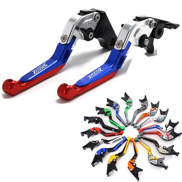 

motorcycle cnc adjustable foldable brake clutch levers for 675 street triple r/rx 2009-2016 2014 2015 2013 with