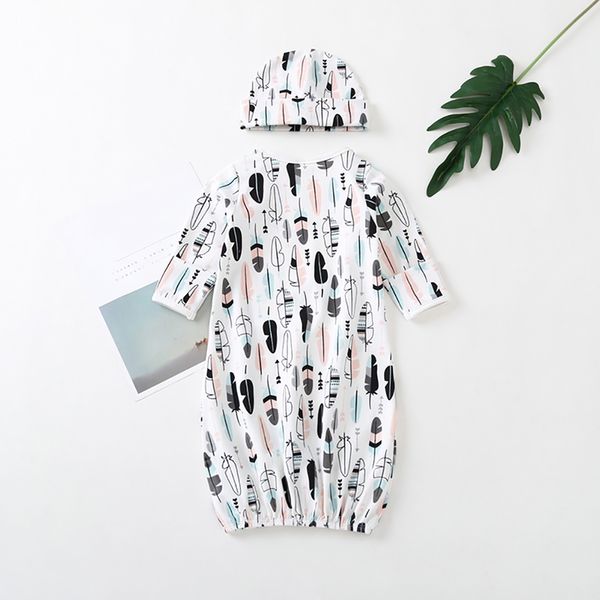 

2019 новый новорожденные девочки мальчики мультфильм pattern спящий одеяния одежда хлопок пижамы платье outfit, Blue;red