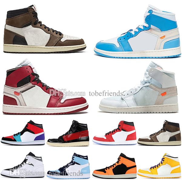 

2019 1 og travis scotts basketball shoes mens women spiderman chicago couture homage to home multi-color men sports designer sneakers