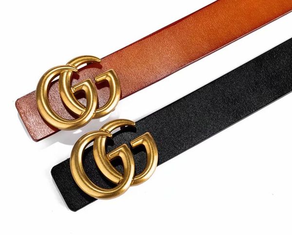 

20 fashion new men's belt youth trend belt new belt men's business simple automatic buckle, Black;brown