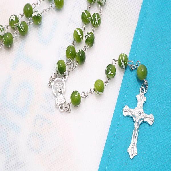 

24 wholesale/8mm rosary pendant necklaces, religious jewelry gifts, Silver