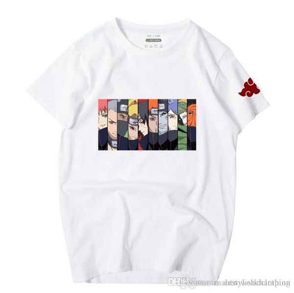 

naruto 3d printed mens designer tshirts harajuku half sleeve o neck luxury mens fun guy male tees, White;black
