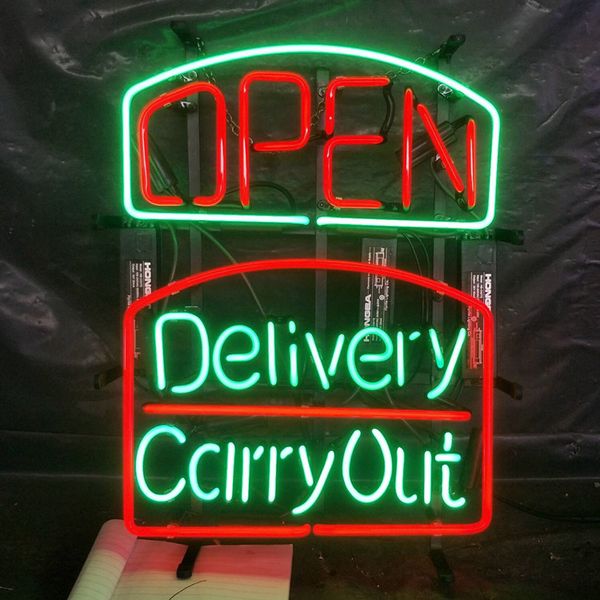 

открытая доставка осуществить неоновая вывеска световой бар реклама развлечения украшения дисплей искусства настоящее стеклянное лампа метал