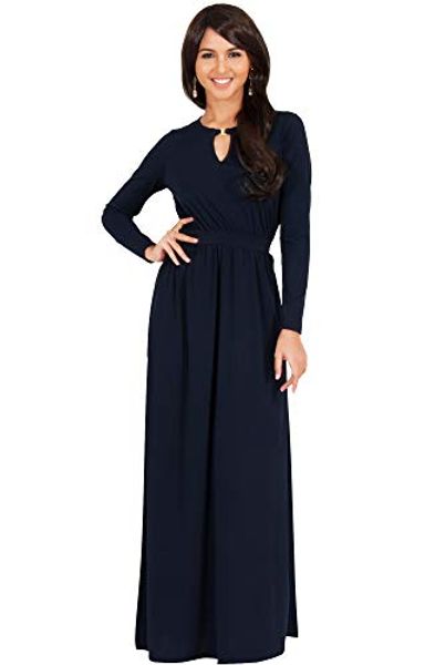 

koh koh sleeve modest flowy summer gown cocktail, Black;gray