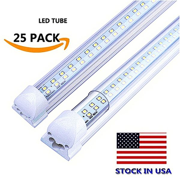 2FT 3FT 4FT LED T8-Röhren zweireihig integrierte LED-Glühbirnen 18W 28W 36W SMD2835 LED-Leuchten 85-265V Leuchtstofflampen