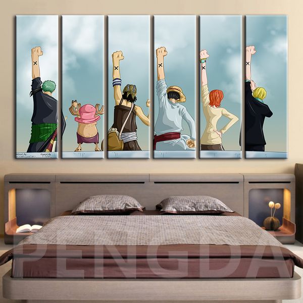 

canvas wall art modular picture home decoration japan animation one piece poster modern living room hd prints painting framework