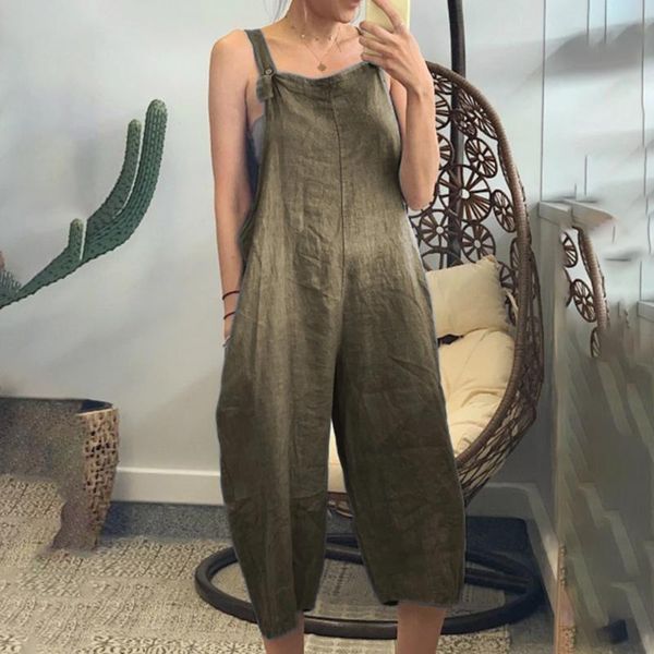 

pocket rompers pants trousers jumpsuit casual romper playsuit overalls, Black;white