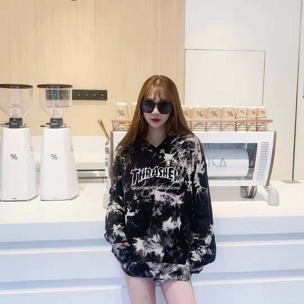 

mens brand hoodies fashion letters printing mens pullovers luxury gradient pattern sweatshirts active hiphop streetwear for autumn, Black