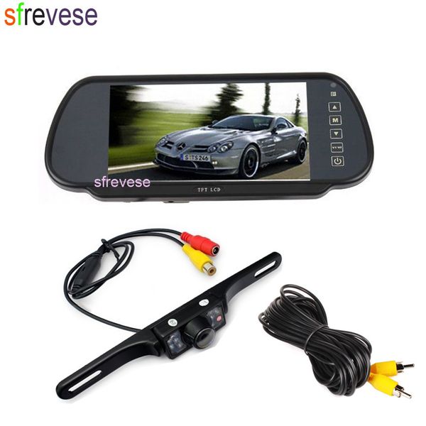 

7" color car rearview monitor + car backup rear view night vision reverse camera