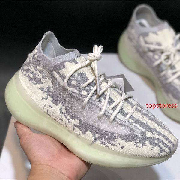 

380 v3 kanye west alien designer running shoes men women bold black and stark white citrin 3m outdoor sports sneakers 36-46