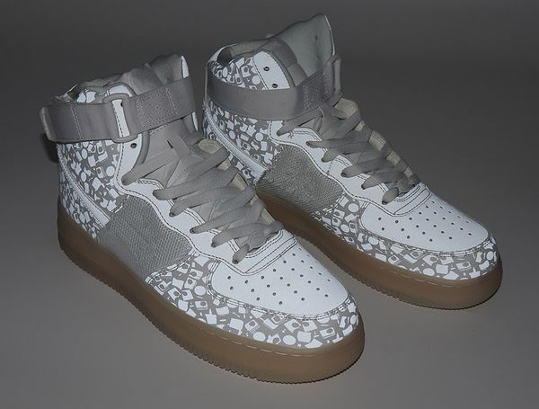 

forced 1 cushion running shoes for men women beige white 3m reflective graffiti fashion sports sneakers shoes brands trainers size 36-45