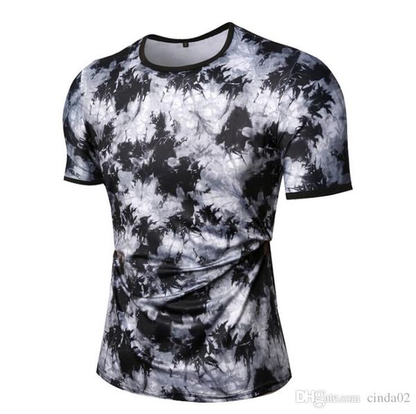 

новый всплеск чернил для печати черная футболка simple summer прохладный tee мода повседневная мужчины женщины-стрит скейтборд короткие рука, White;black