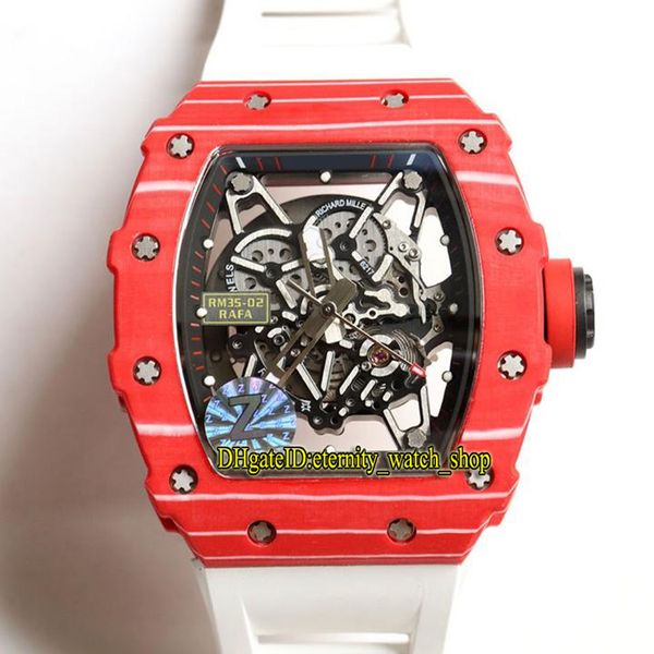 

топ-версия rm 35-02 рафаэль надаль ntpt все углеродного волокна красный корпус скелет циферблат япония nh автоматический rm35-02 мужские час, Slivery;brown