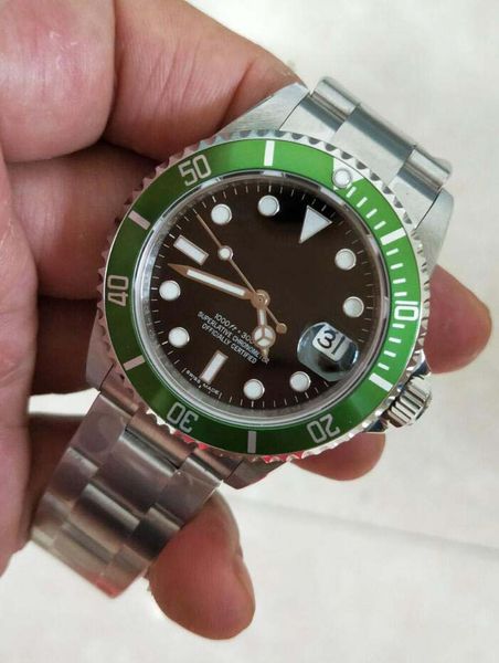 

2019 завод bp последняя версия 116610 роскошные часы 40mm черный циферблат зеленый граница азии 2813 движение автоматическое высокое качеств, Slivery;brown