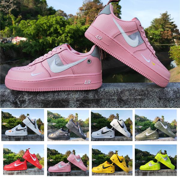

2019 new colors genuine leather force1 07 classical low cut mens women force sneakers forceing one skate shoes us size 36-45