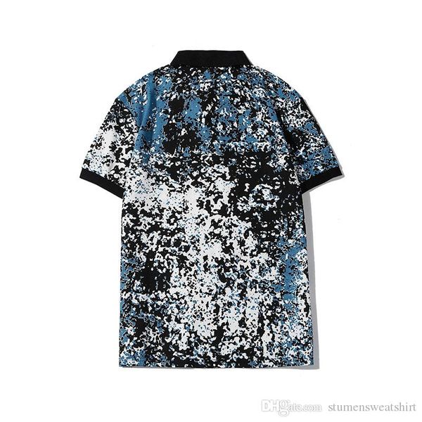 

2020 новый дизайнер мужской tshirt lvs роскошный топ бренда poloshirt уникальный нерегулярные шаблон дизайна печати shortsleeve моды случайн, White;black