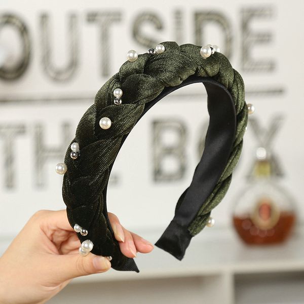 

triple white fresh lady accessories headband with litter pearl hair cutting style for female with hairbands alice band cerchietto aliceband, Black;brown