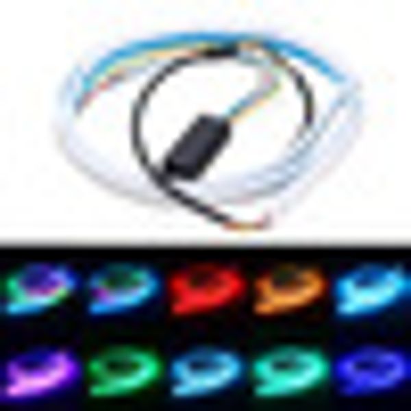 

car-styling yellow turn signal led trunk strip light for car tail trunk led tailgate strip flash follow rgb light decoration