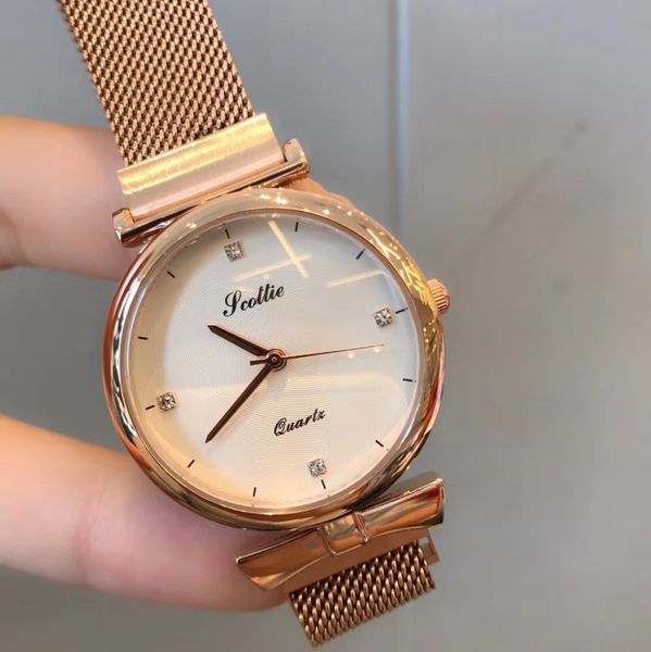 

2018 fashion casual women watch mesh band reloj, Slivery;brown