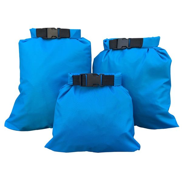

3pcs/lot 1.5+2.5+3.5l waterproof dry bag storage pouch rafting canoeing boating kayaking carrying valuable perishable items