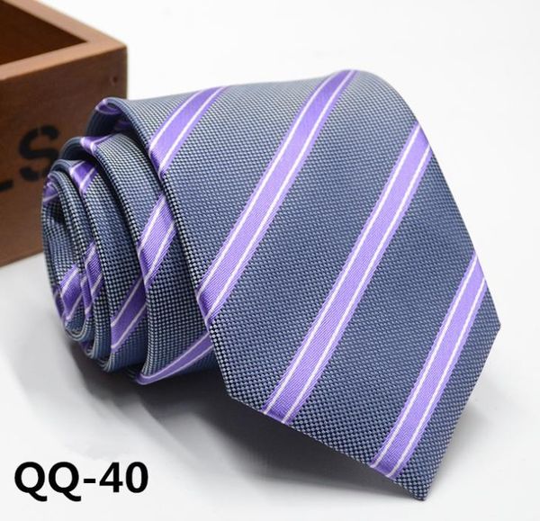 

men's business leisure tie and groom's marriage groomsman dress 8cm stripe korean edition, Blue;purple