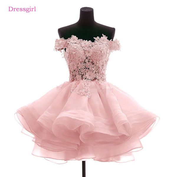 

pink 2017 elegant cocktail dresses a-line cap sleeves short mini tulle appliques lace beaded homecoming dresses, White;black