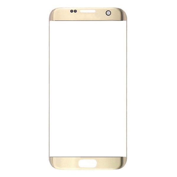 

100pcs original for samsung galaxy s7 edge g935 g935f g9350 outer glass front panel white black gold lens