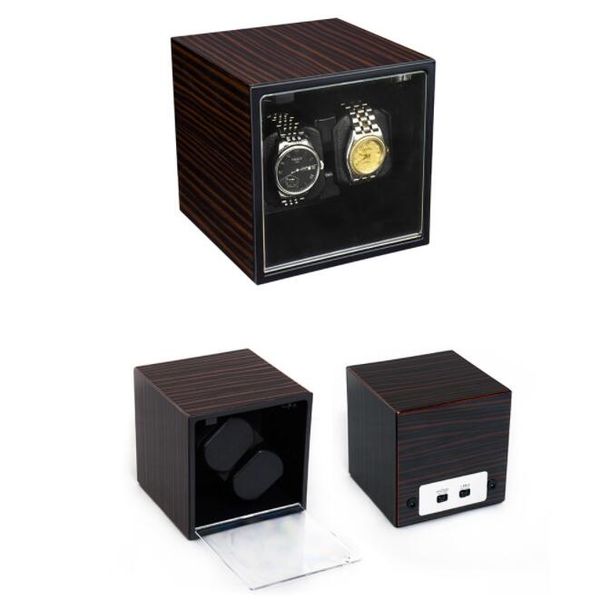 

liscn shaker automatic watch winder brand watches display box silent watch csket winder japan motor maintenance machine boxes, Black;blue