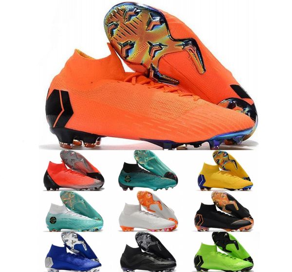 

Sport Word Cup Football Boots Men Mercurial Superfly VI 360 Elite Neymar FG Soccer Shoes High Ankle Kids SuperflyX KJ XII Ronaldo CR7 Cleats