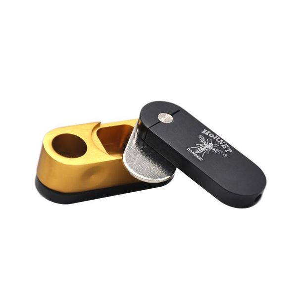 

of type new double metal pipe aluminum nozzle hand-held tobacco bullet pipe rotating portable dxfjx