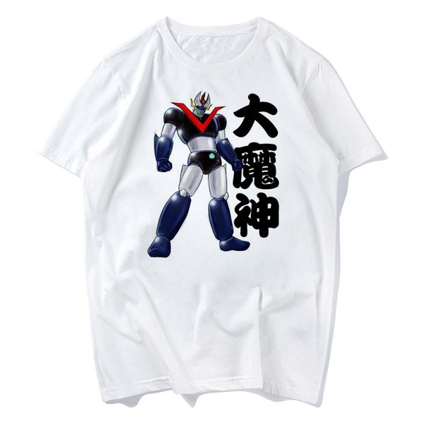 

2018 new arrival anime mazinger z men t shirt customized short sleeve t-shirt men's clothing tees for summer women, White;black