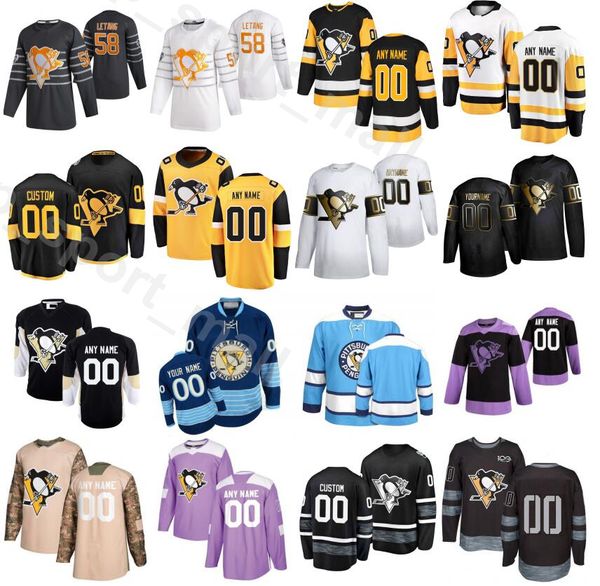 

2020 питтсбург пингвинз хоккей 18 гальченюк джерси 53 teddy blueger 28 marcus pettersson 46 zach aston-reese stadium series, Black;red