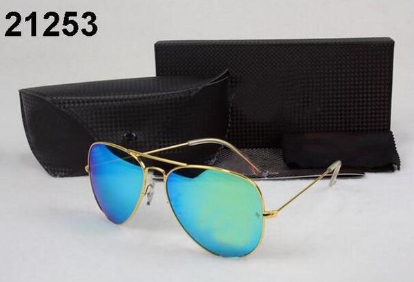 

brand designer fashion txrppr gold frame blue mirror pilot sunglasses for men and women uv400 sport sun glasses with box, White;black