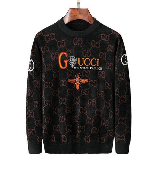 

2019 luxury nake tiger bee flower crown men weater winter autumn long leeve pullover ma culino male ca ual weater knitwear  3xl, White;black