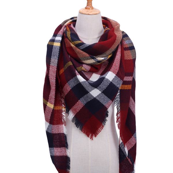 

женщины одеяла шарф cozy крупногабаритного tartan кисточка шарф нового wrap сетка шаль проверить пашмины кашемир акриловой решетки шея плед, Blue;gray