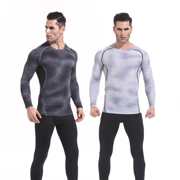 

new men's compression running t-shirt man tight jersey fitness sport suit gym running shirt bodybuilding sportswear, Black;red