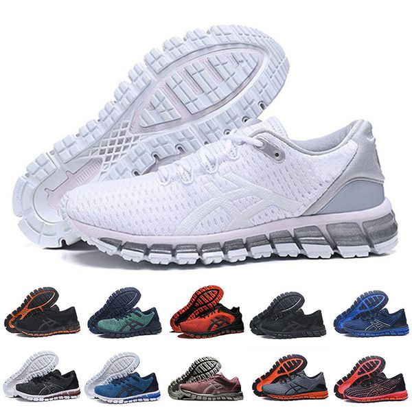 

gel-quantum 360 shift knit men running shoes stability triple white black weaves buffer athletic mens shoes trainers sneakers