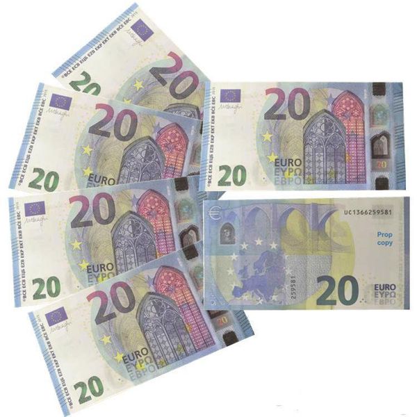 

toy money copy euro bills, double-sided pretend prop for children christmas gift