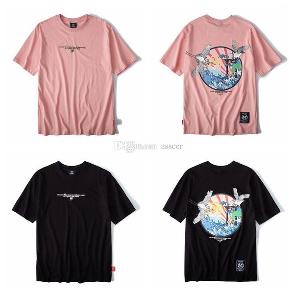 

новый стиль мода футболка casual проектировщик короткие рукава высокого качества хип-хоп мужчины женщины тис, White;black